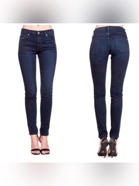 James Jeans Twiggy Dark Navy Streamlined Skinny Jean High Rise Waist Size 28
